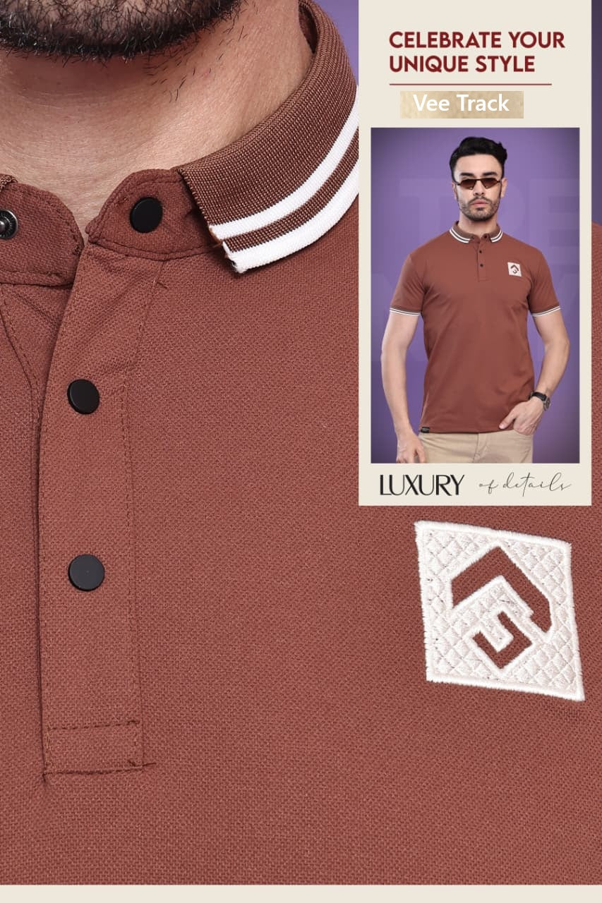 Vol V2191 Chest Embroidery Vee Track Cotton Mens Tshirts Supplier Ahmedabad
