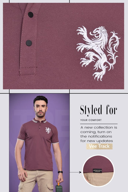 Vol V2191 Chest Embroidery Vee Track Cotton Mens Tshirts Supplier Ahmedabad