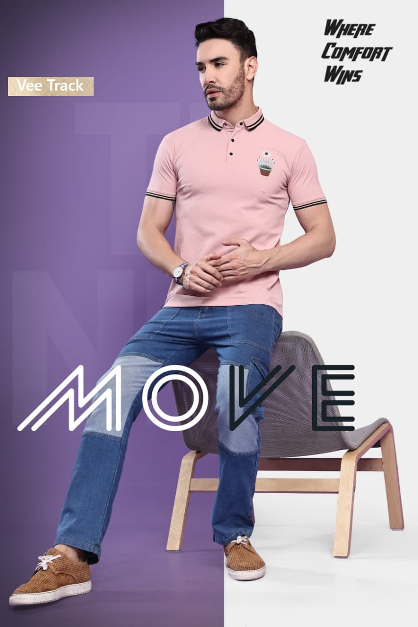 Vol V2191 Chest Embroidery Vee Track Cotton Mens Tshirts Supplier Ahmedabad