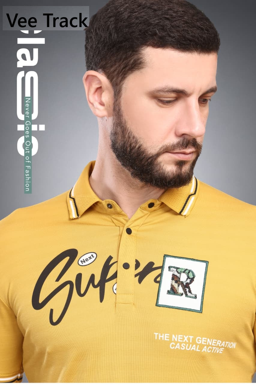 Vol V2250 Vee Track Tencil Lycra Mens Tshirts Supplier India