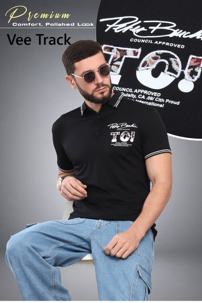 Vol V2250 Vee Track Tencil Lycra Mens Tshirts Supplier India