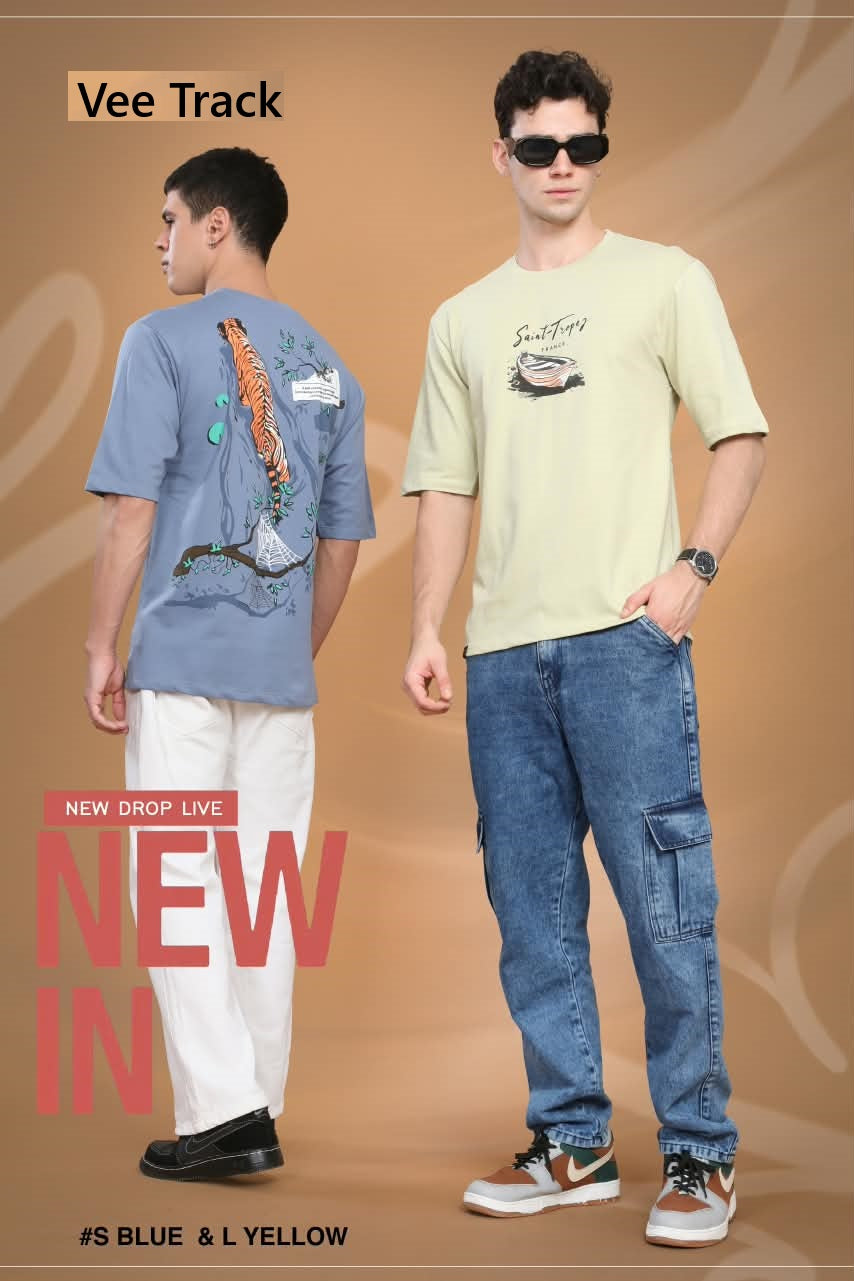 Vol V2285 Vee Track Cotton Looper Mens Tshirts Exporter Ahmedabad