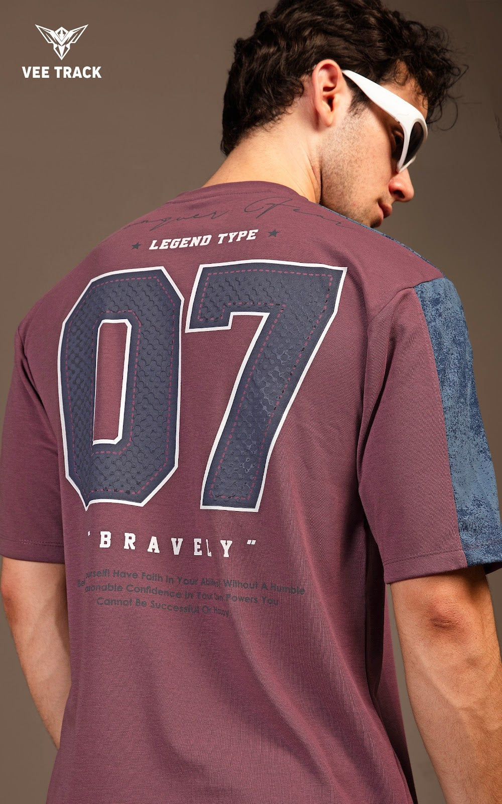 Vol V2290 Down Shoulder Vee Track Canvas Mens Tshirts Manufacturer India