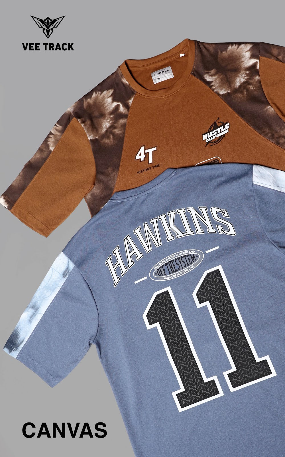Vol V2290 Down Shoulder Vee Track Canvas Mens Tshirts Manufacturer India