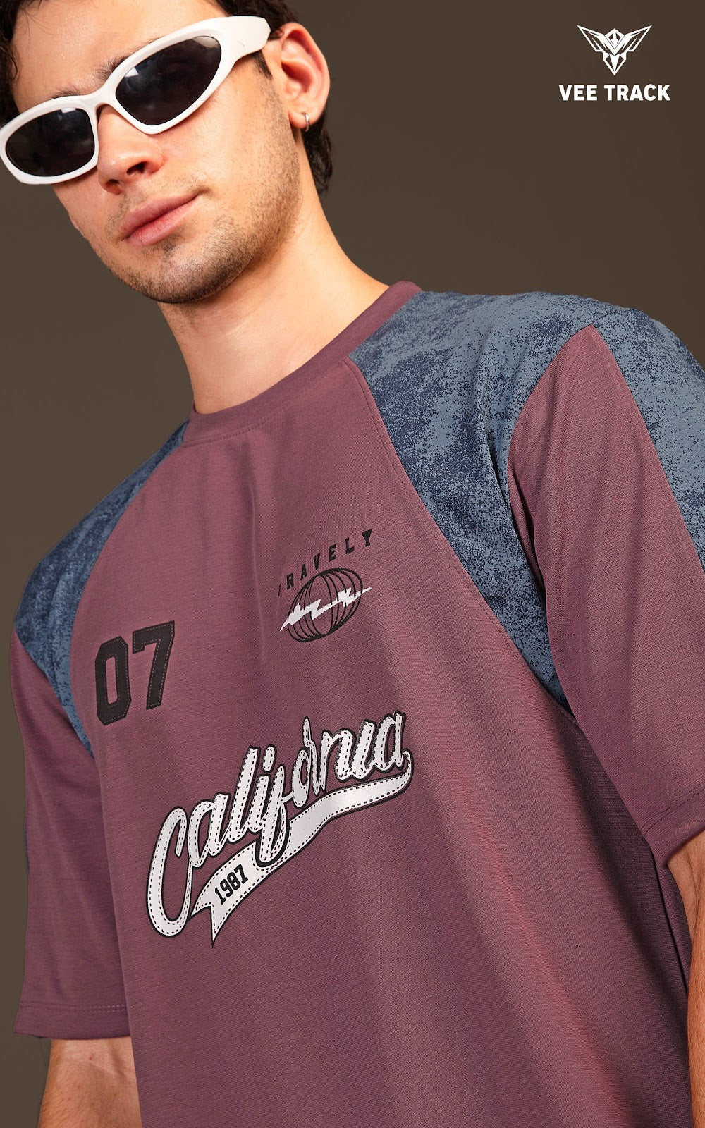 Vol V2290 Down Shoulder Vee Track Canvas Mens Tshirts Manufacturer India