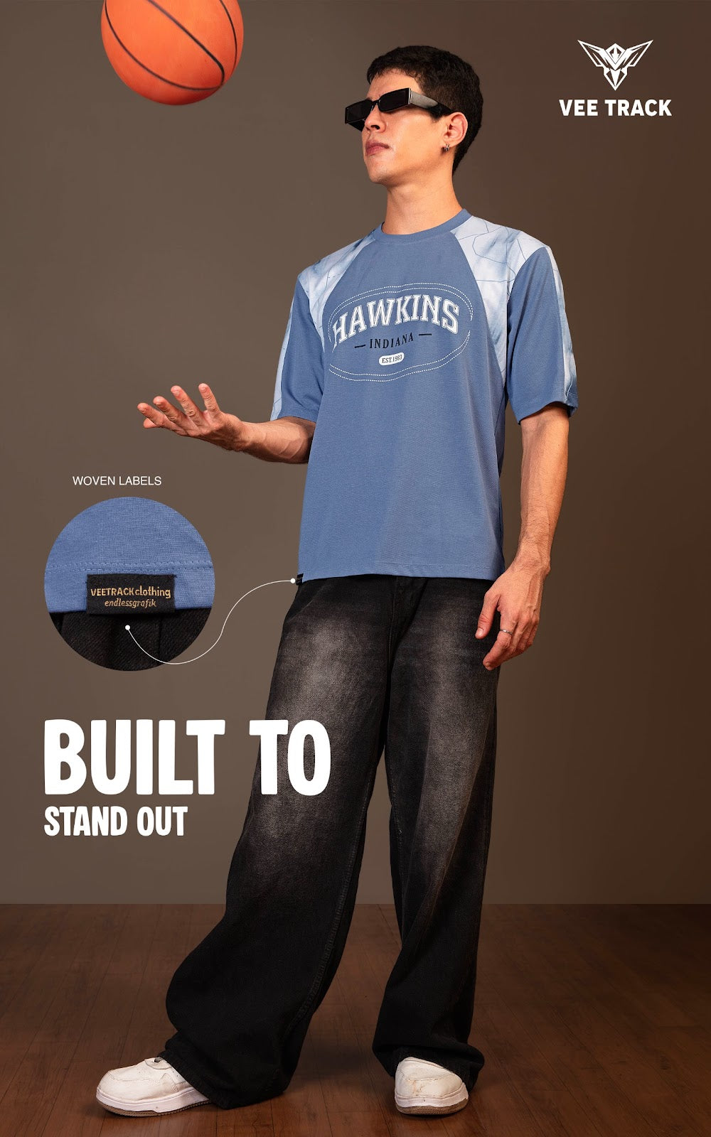 Vol V2290 Down Shoulder Vee Track Canvas Mens Tshirts Manufacturer India