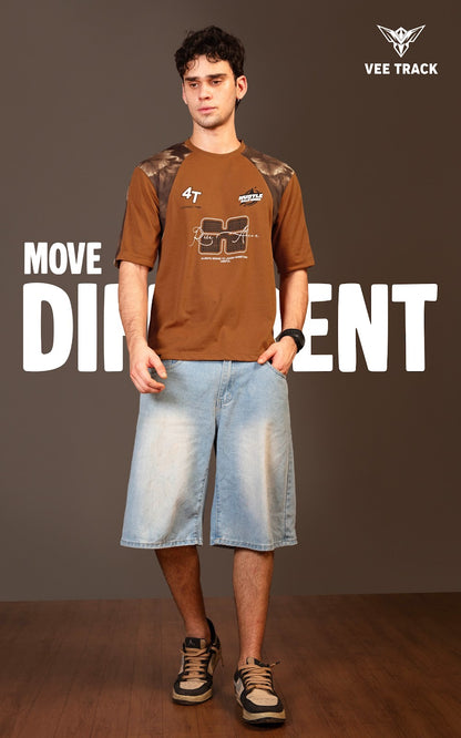 Vol V2290 Down Shoulder Vee Track Canvas Mens Tshirts Manufacturer India