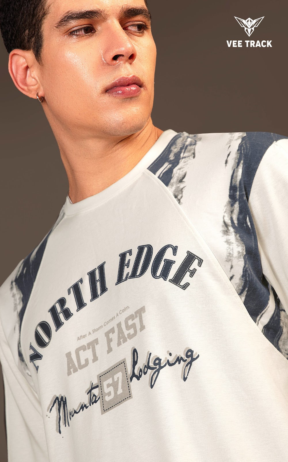 Vol V2290 Down Shoulder Vee Track Canvas Mens Tshirts Manufacturer India