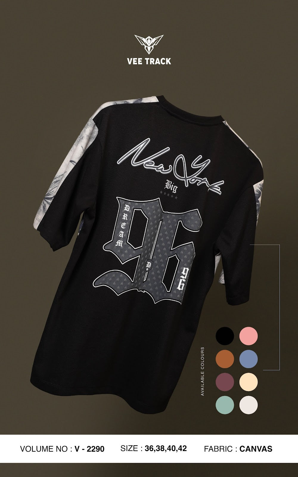 Vol V2290 Down Shoulder Vee Track Canvas Mens Tshirts Manufacturer India