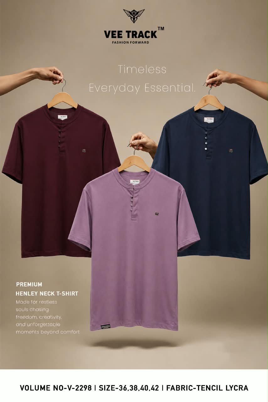 Vol V2298 Vee Track Tencil Lycra Mens Tshirts Manufacturer India