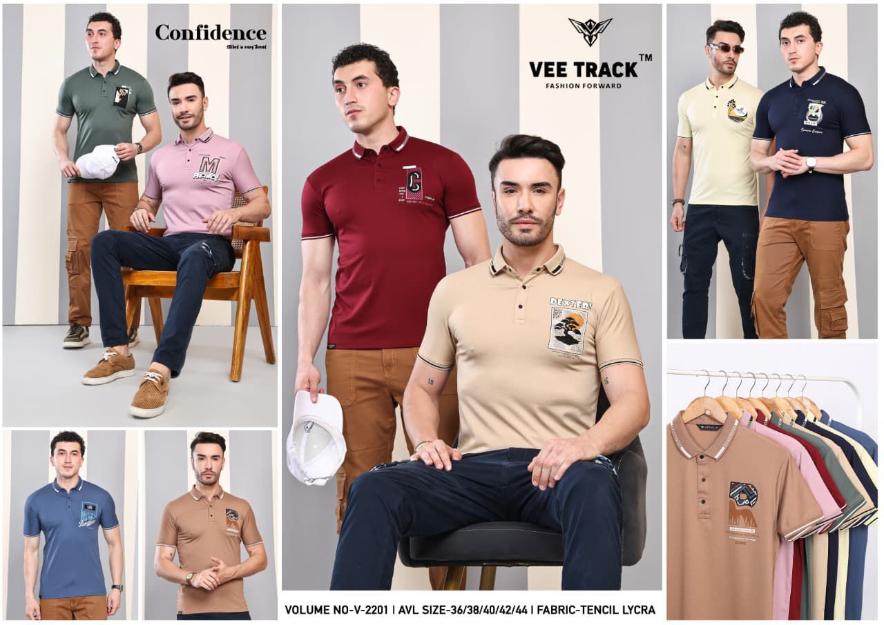 Vol V 2201 Vee Track Tencil Lycra Mens Tshirts Manufacturer