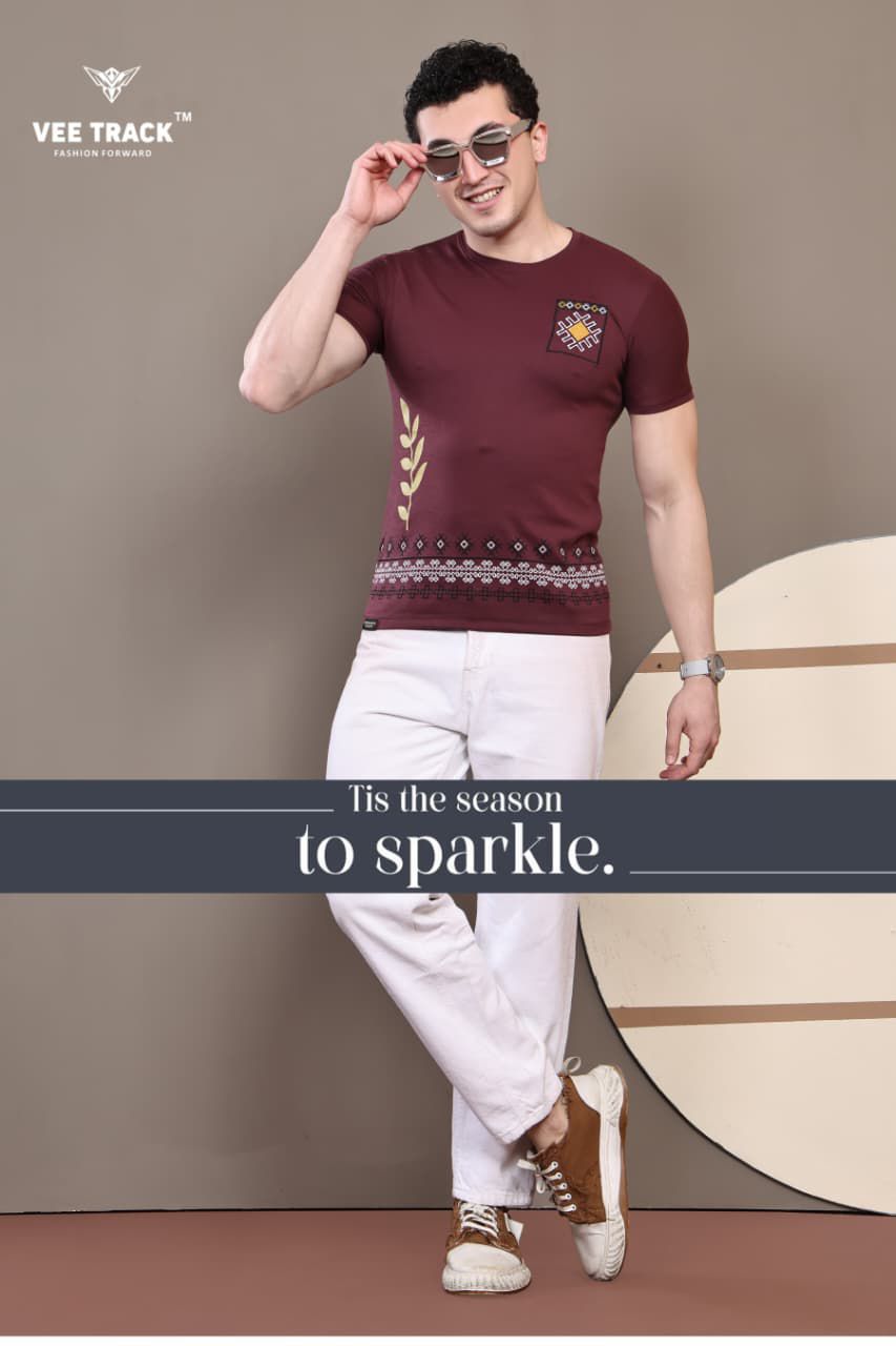 Vol V 2214 Vee Track Canvas Mens Tshirts Wholesaler Gujarat