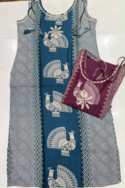 Vollyball Anjish Vetican Kurti Plazzo Set Exporter Gujarat