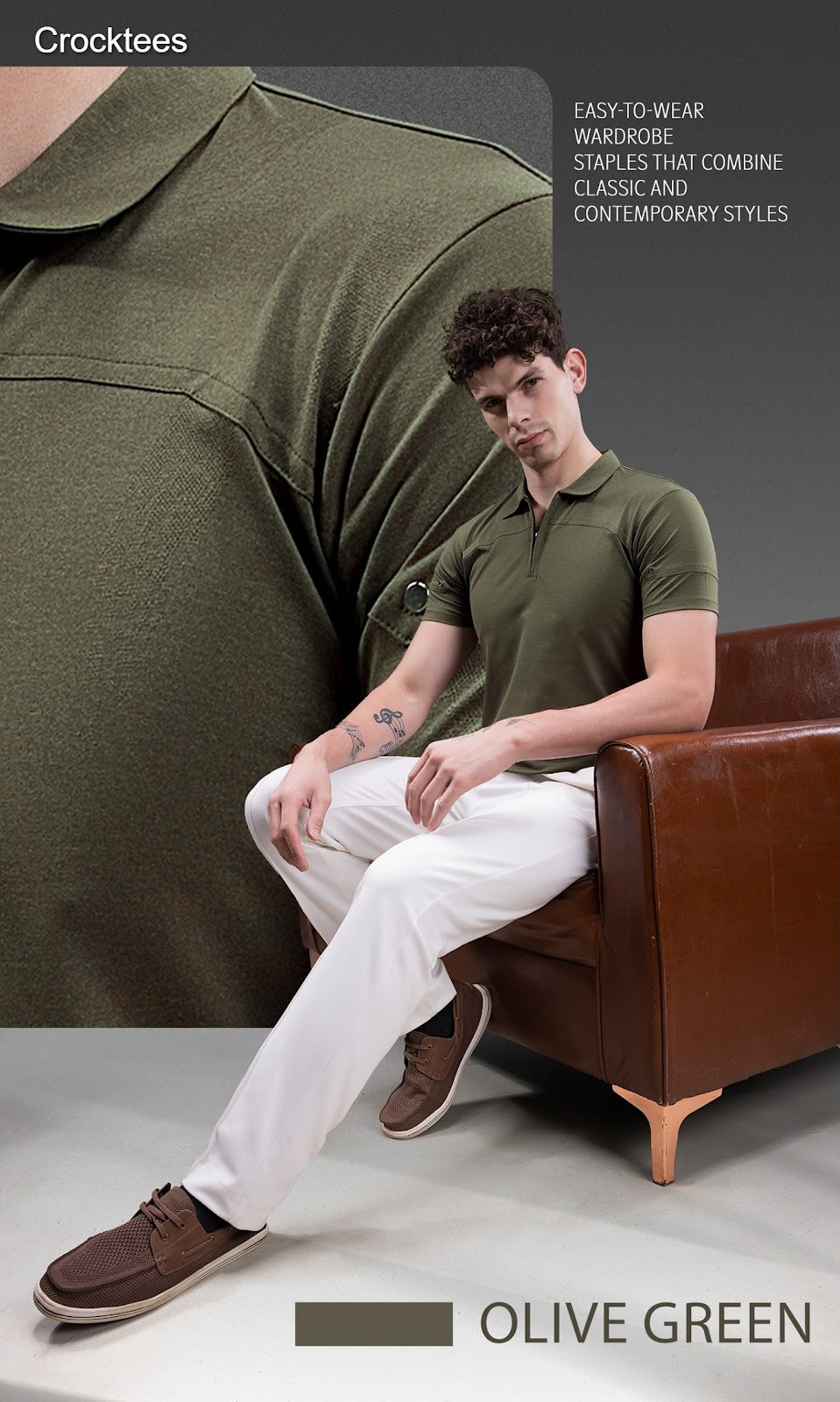 Volo Mti 3090 Zip Style Crocktees Imported Mens Tshirts Wholesale Price