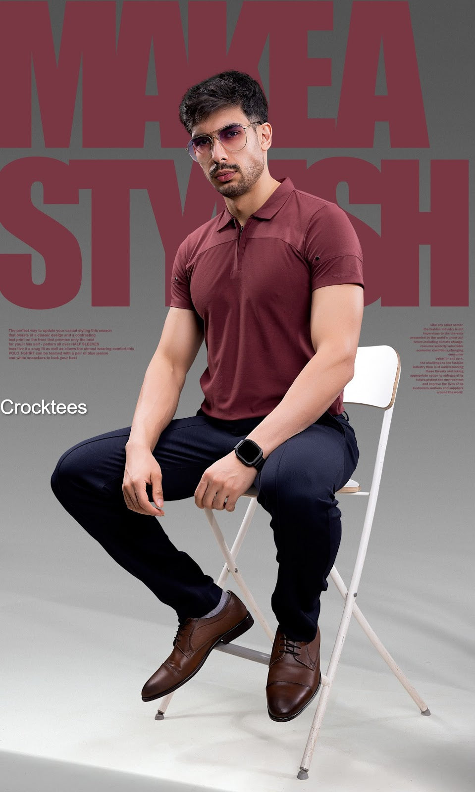 Volo Mti 3090 Zip Style Crocktees Imported Mens Tshirts Wholesale Price