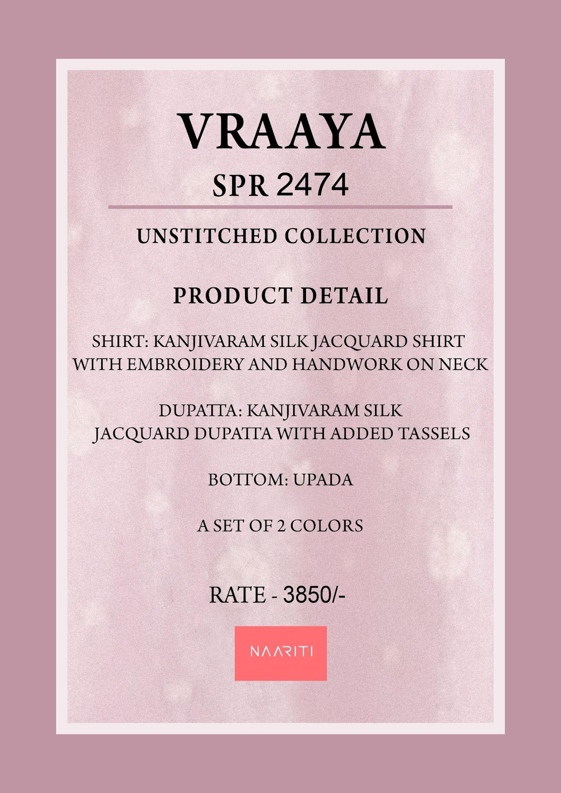 Vraaya Naariti Kanjivaram Silk Pant Style Suits Wholesale Price