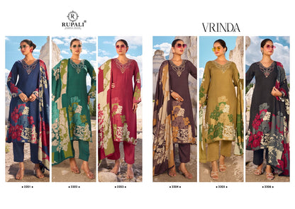 Vrinda Rupali Viscose Pashmina Suits Wholesaler