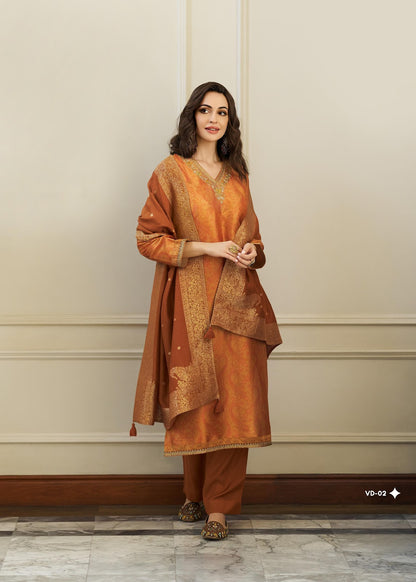 Vrinda Varsha Fashions Tussar Silk Pant Style Suits Manufacturer Ahmedabad