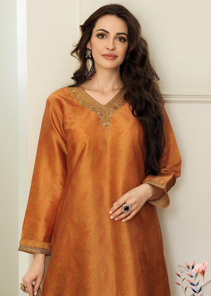 Vrinda Varsha Fashions Tussar Silk Pant Style Suits Manufacturer Ahmedabad