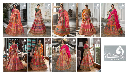 Vrindavan Vol 53 Royal Banarasi Silk Lehenga Choli Exporter Gujarat