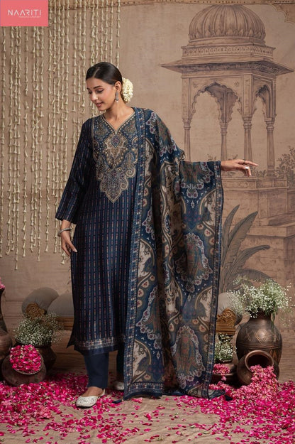 Vrindi Naariti Silk Pant Style Suits Supplier Ahmedabad