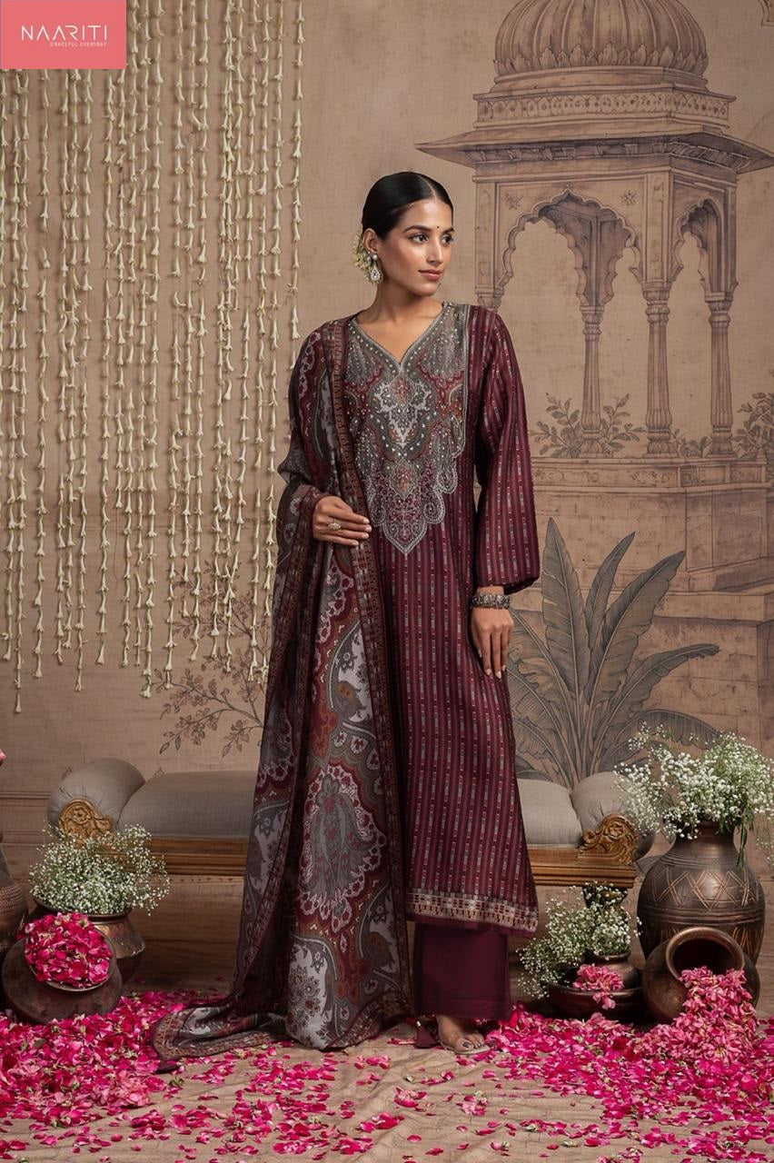 Vrindi Naariti Silk Pant Style Suits Supplier Ahmedabad