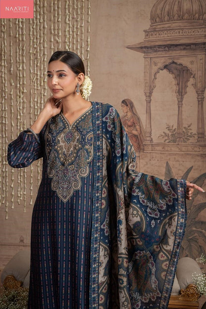 Vrindi Naariti Silk Pant Style Suits Supplier Ahmedabad