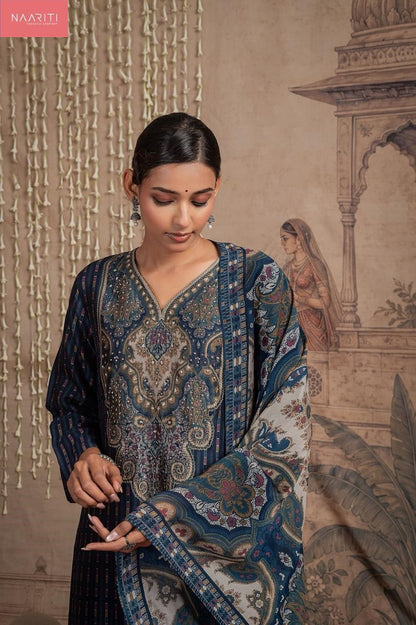Vrindi Naariti Silk Pant Style Suits Supplier Ahmedabad