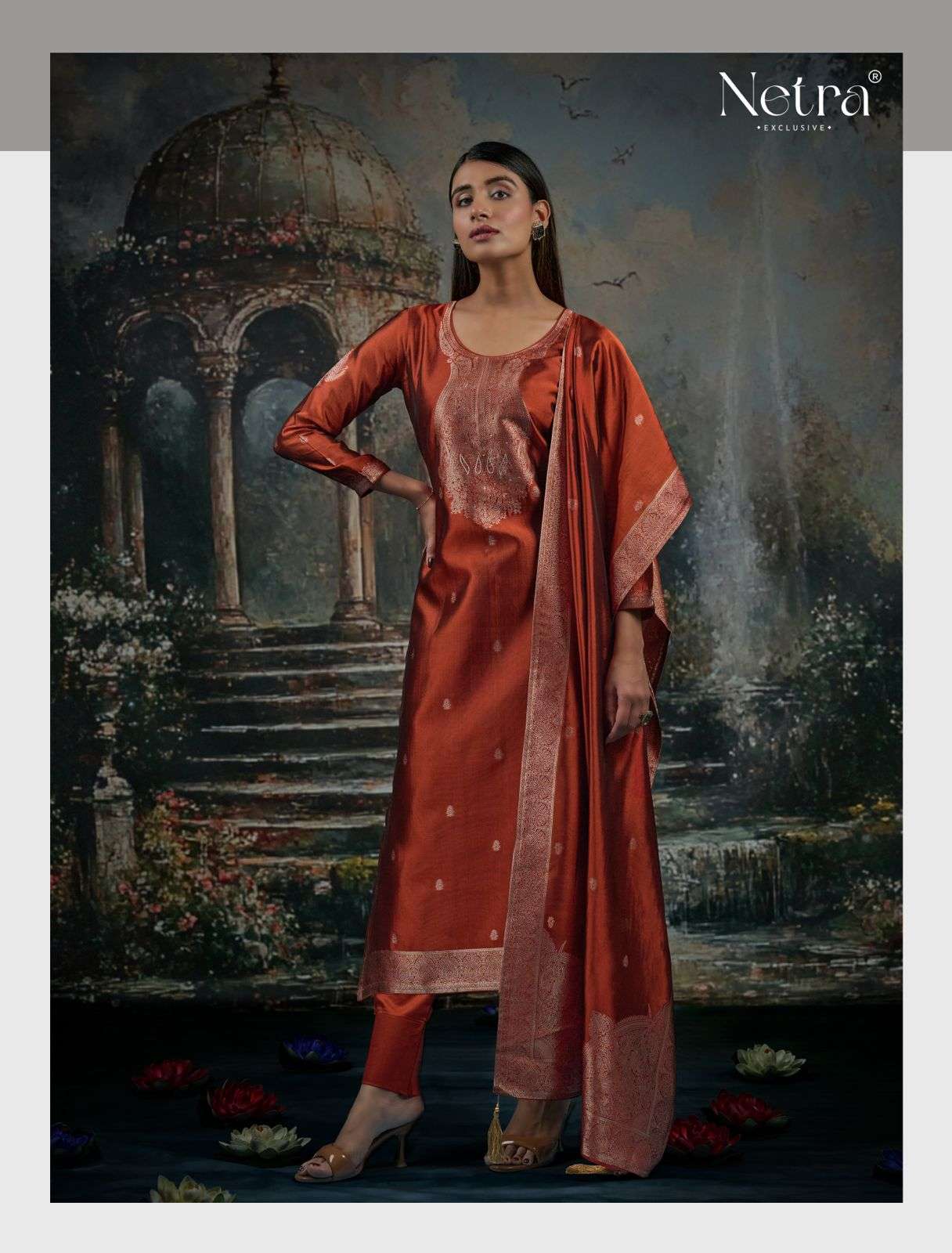 Vrisa Ne C 1001 Netra Premium Viscose Pant Style Suits Exporter Ahmedabad