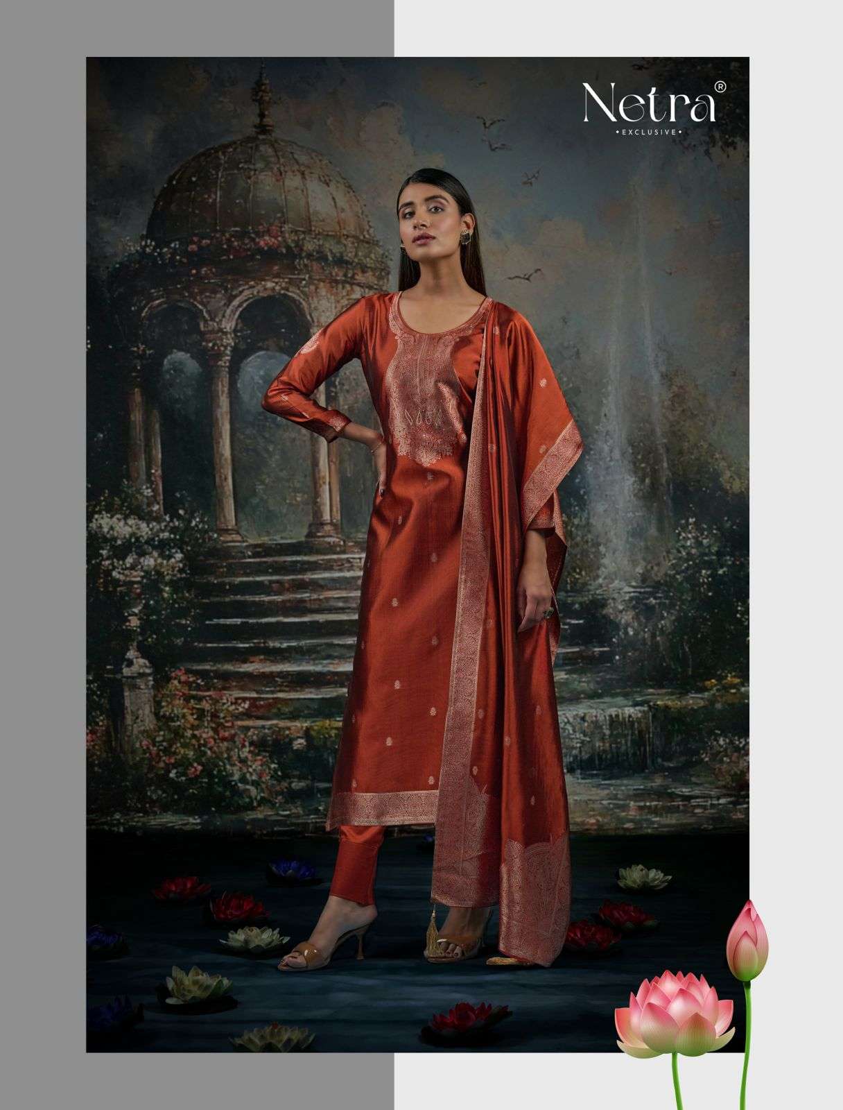 Vrisa Ne C 1001 Netra Premium Viscose Pant Style Suits Exporter Ahmedabad