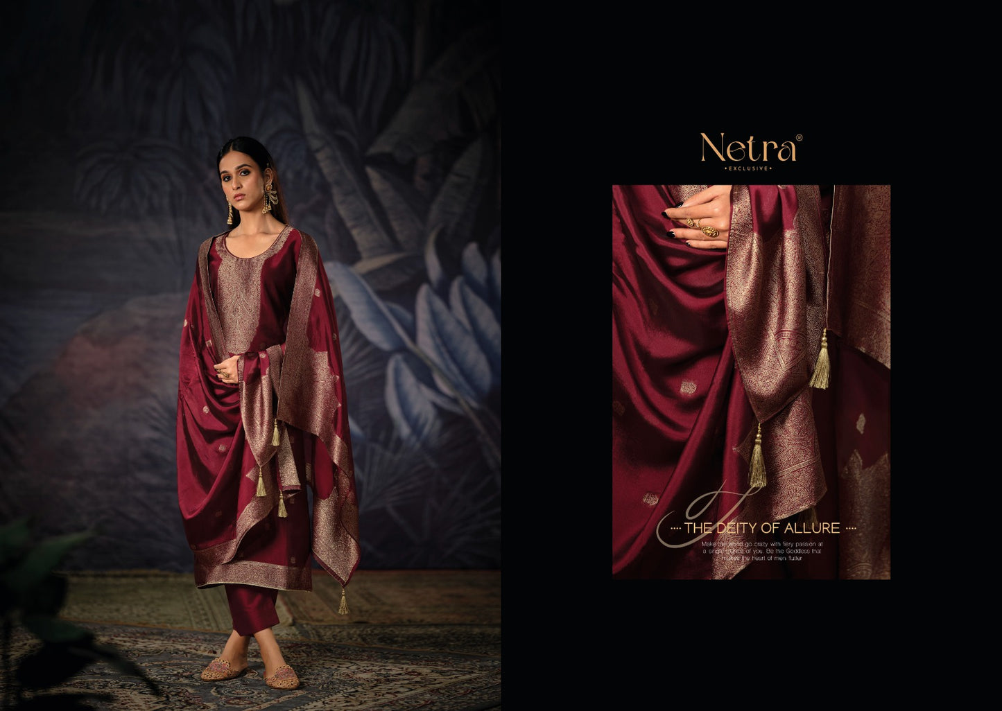 Vrisa Vol 2 Netra Woven Silk Pant Style Suits Wholesale Rate