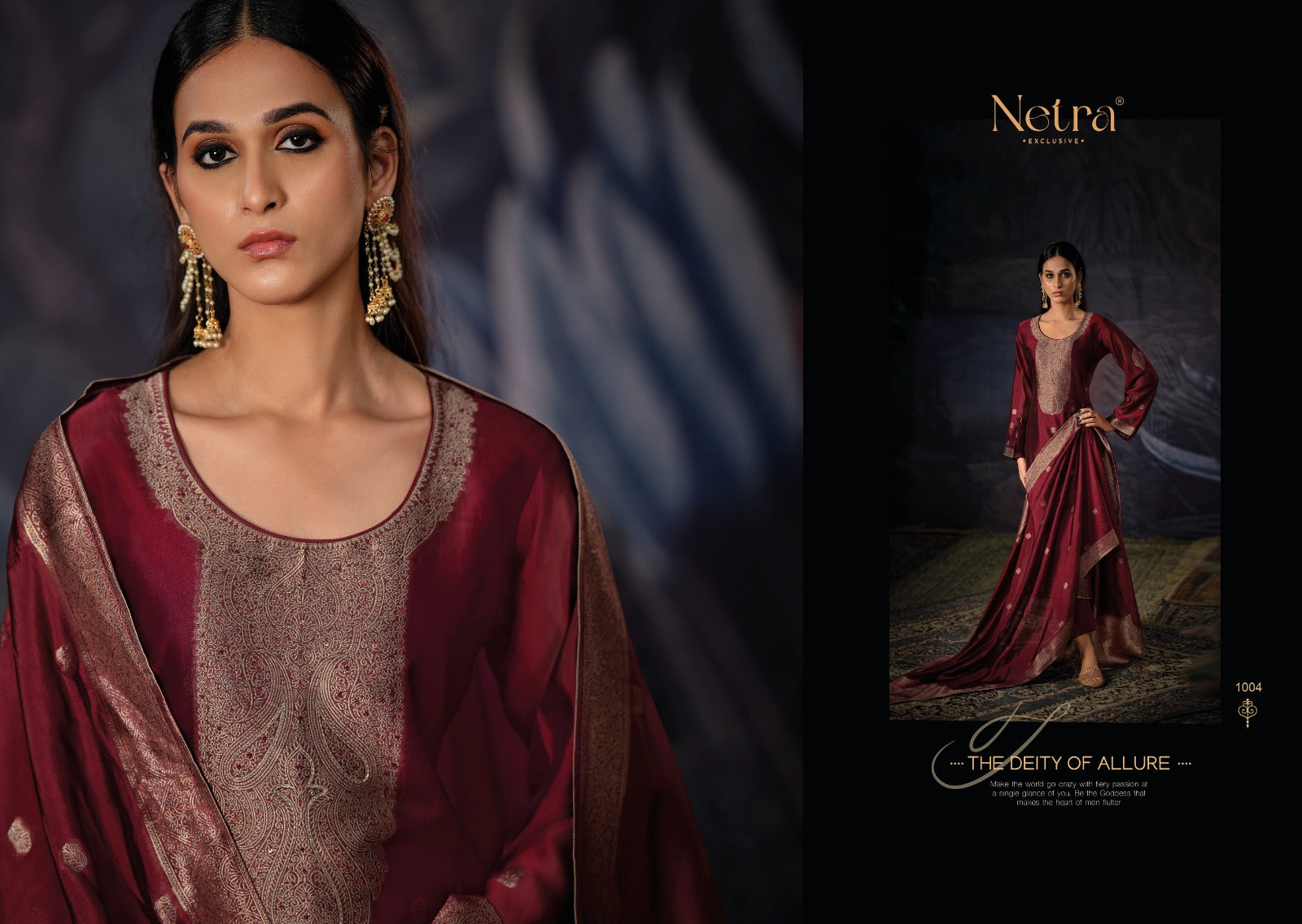 Vrisa Vol 2 Netra Woven Silk Pant Style Suits Wholesale Rate
