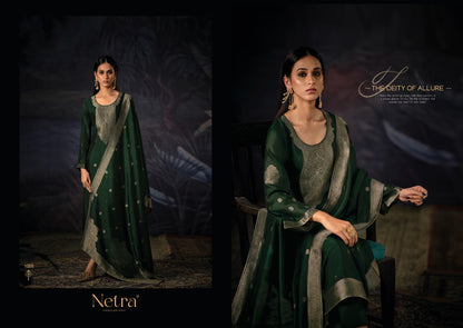 Vrisa Vol 2 Netra Woven Silk Pant Style Suits Wholesale Rate