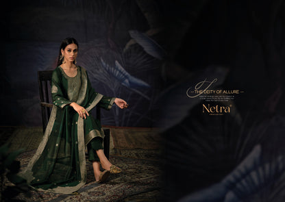 Vrisa Vol 2 Netra Woven Silk Pant Style Suits Wholesale Rate