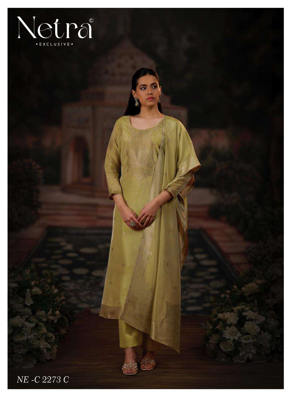 Vrisa Vol 6 Netra Woven Silk Pant Style Suits Supplier India