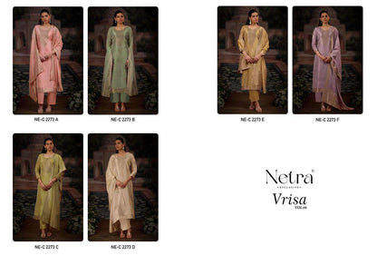 Vrisa Vol 6 Netra Woven Silk Pant Style Suits Supplier India