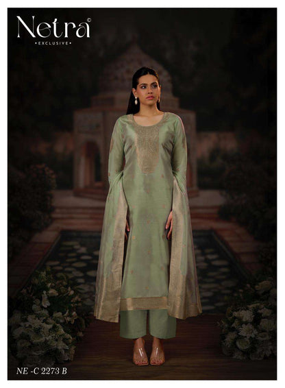 Vrisa Vol 6 Netra Woven Silk Pant Style Suits Supplier India