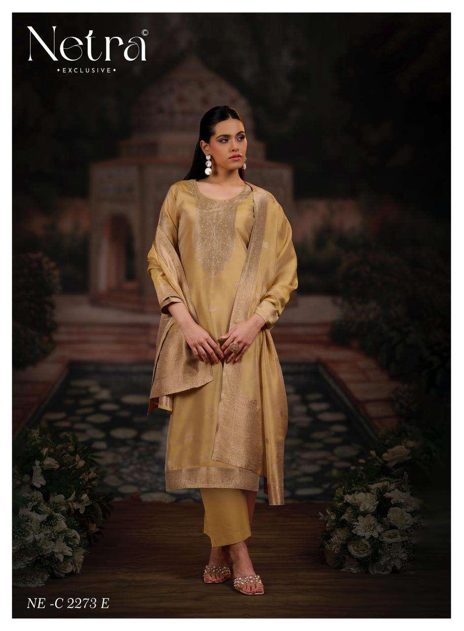 Vrisa Vol 6 Netra Woven Silk Pant Style Suits Supplier India