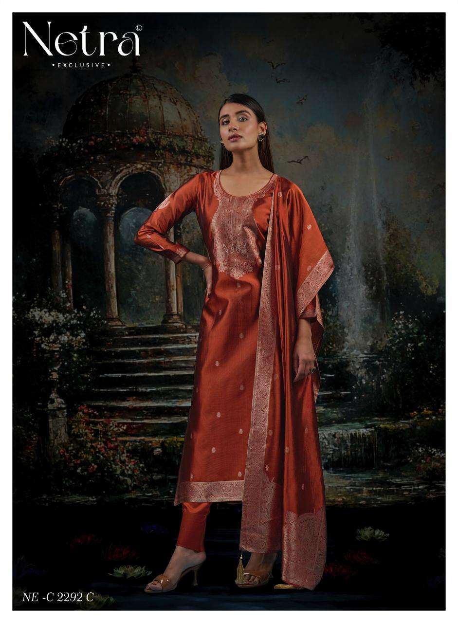 Vrisa Vol 8 Netra Woven Silk Pant Style Suits Wholesaler