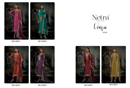 Vrisa Vol 8 Netra Woven Silk Pant Style Suits Wholesaler