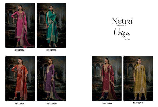 Vrisa Vol 8 Netra Woven Silk Pant Style Suits Wholesaler