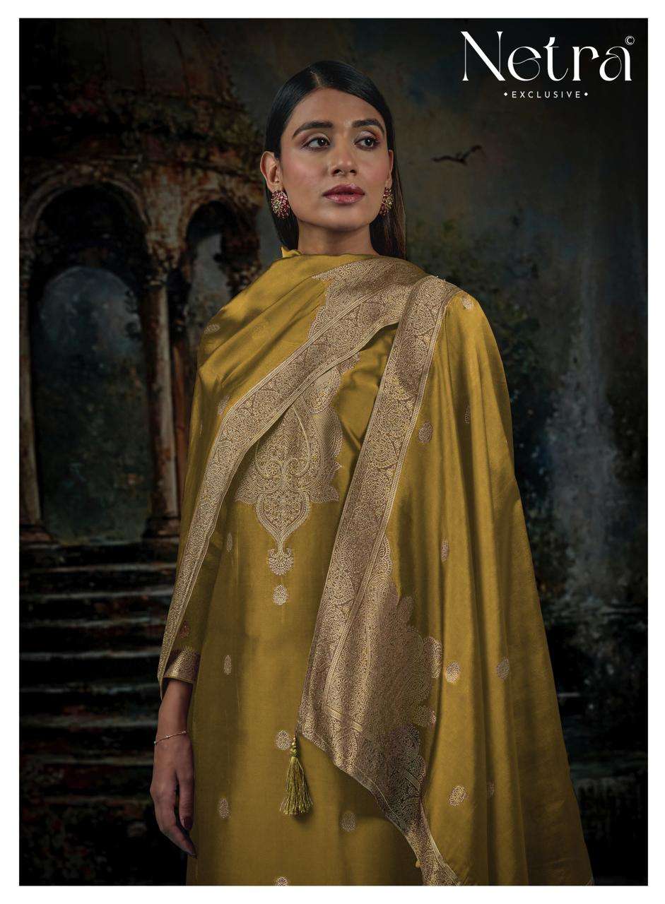 Vrisa Vol 8 Netra Woven Silk Pant Style Suits Wholesaler