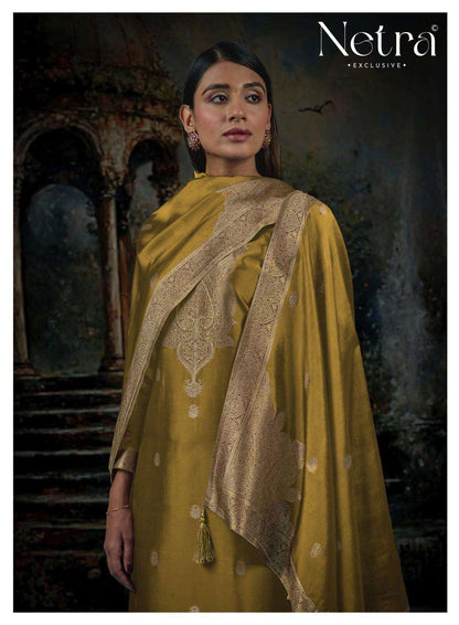 Vrisa Vol 8 Netra Woven Silk Pant Style Suits Wholesaler