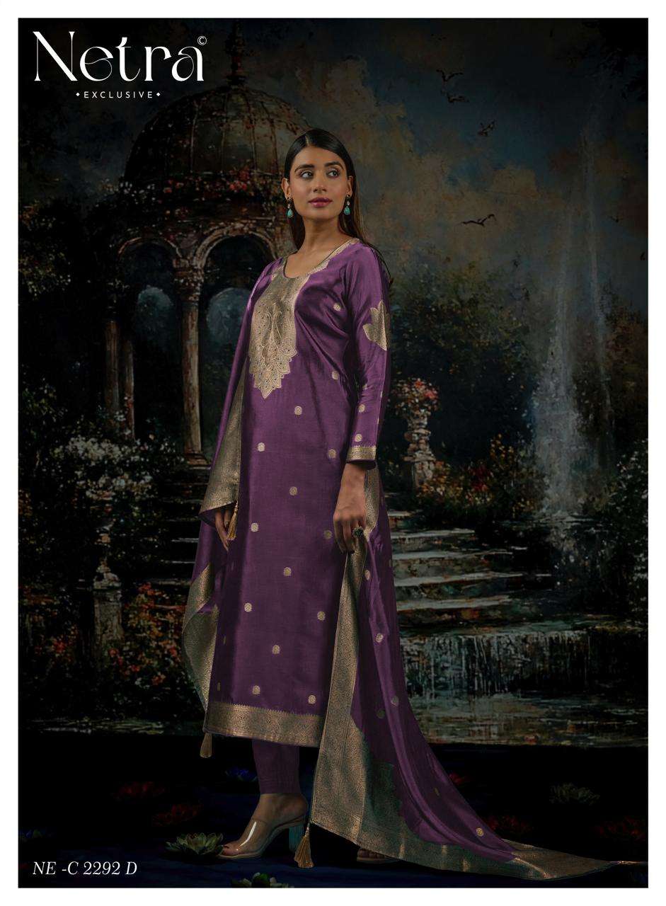 Vrisa Vol 8 Netra Woven Silk Pant Style Suits Wholesaler