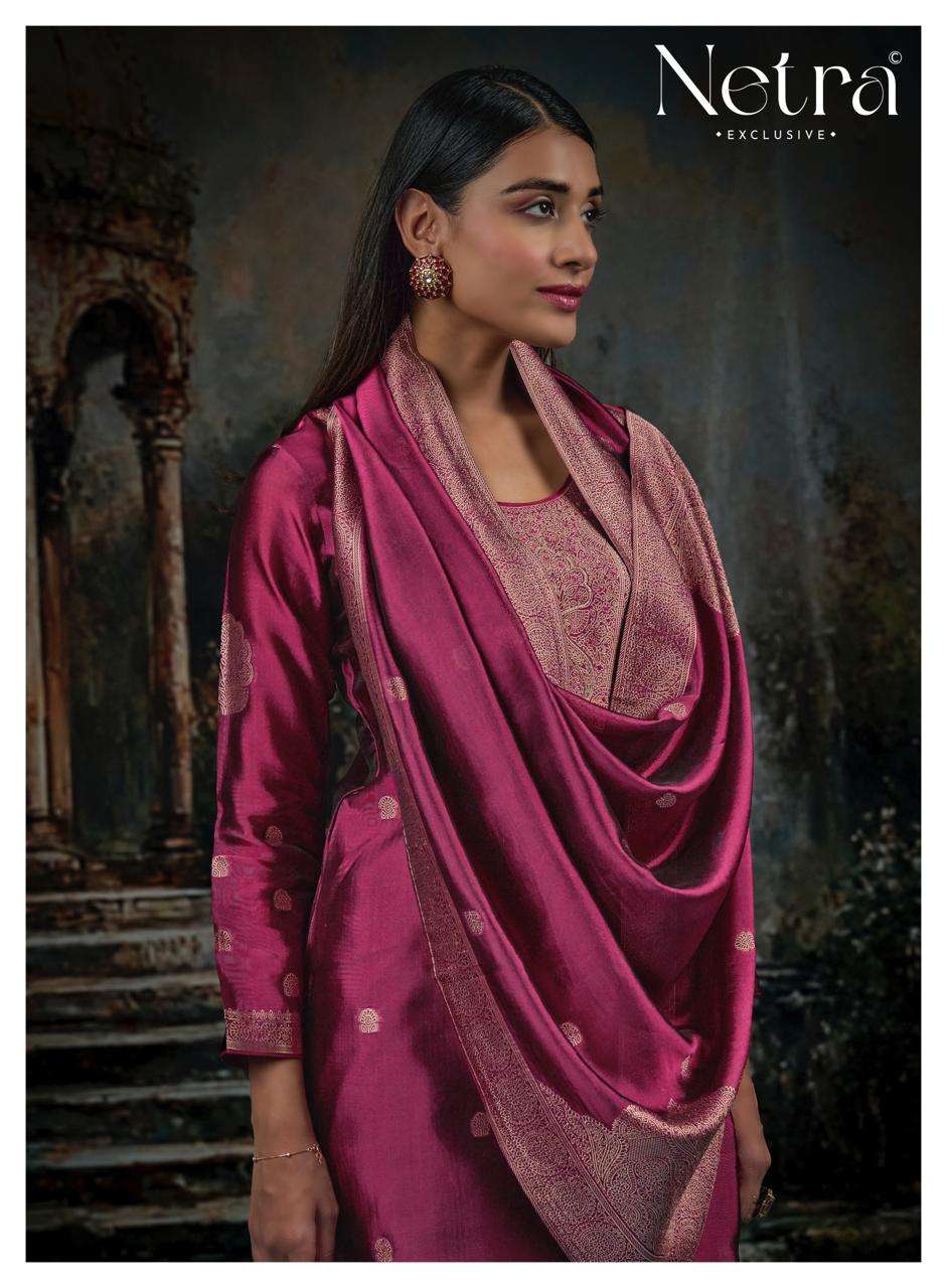Vrisa Vol 8 Netra Woven Silk Pant Style Suits Wholesaler