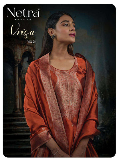 Vrisa Vol 8 Netra Woven Silk Pant Style Suits Wholesaler