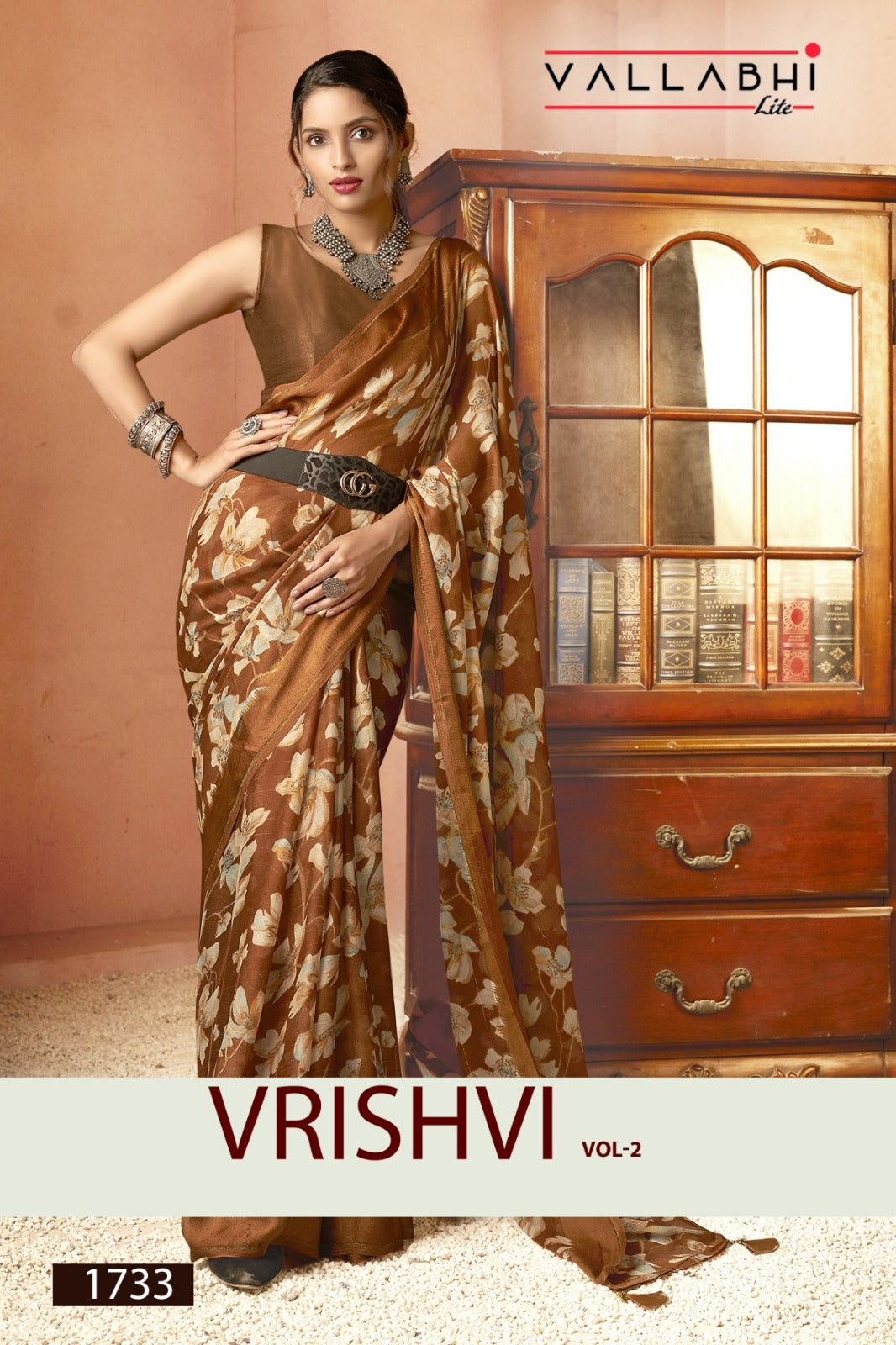 Vrishvi Vol 2 Vallabhi Lite Georgette Sarees Exporter Ahmedabad