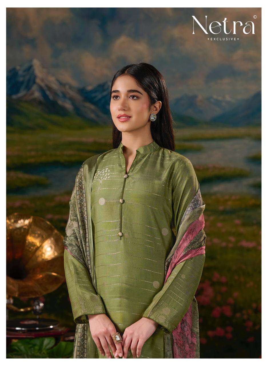 Vristi Netra Bemberg Muslin Pant Style Suits Supplier Gujarat