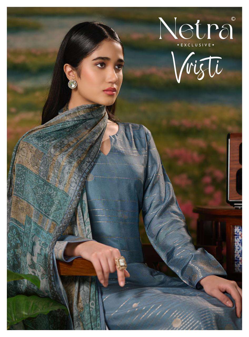 Vristi Netra Bemberg Muslin Pant Style Suits Supplier Gujarat