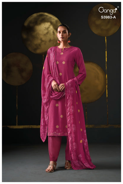 vritali 3983 ganga pashmina suits wholesaler